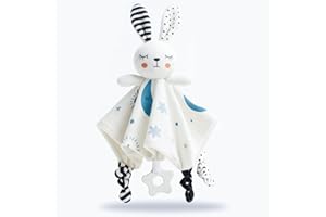 EAQ Baby Comforters Soft Baby Toys for Newborn Essentials Newborn Baby Gift for Girl&Boy -Black and White Sensory Toys (BUNNY)