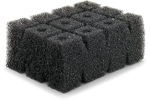 AQUANIQUE Esponja filtrante de Repuesto Negra Filtro de Estanque de Gravedad FTF 5000 y FTF 8000, Negro/poroso Grueso para Suciedad Gruesa