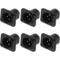 Greluma 12 stuks 3-polig XLR connectoren,mannelijke/vrouwelijke XLR