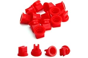 MroMax Flat Fan Spray Tip, 110 Degree Plastic Nozzle for Agricultural, Cleaning, Cooling 12Pcs(Red)
