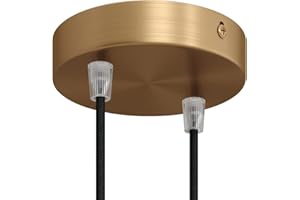 creative cables - Kit rosone cilindrico in Metallo a 2 Fori - Conico, Bronzo Satinato
