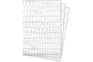 YIOOTOP 504 Piece 1 Inch Iron On Heat Transfer Letters and Numbers Alphabets Numbers Fabric Vinyl Letter DIY for Sport Jerseys T Shirts Clothes Slogan Printing Crafts Decoration (White)