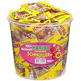 Haribo Kinder Schnuller Mini, Ositos de Goma, Gominolas, Gomitas de Fruta, 100 Minibolsas, 980g Tarro