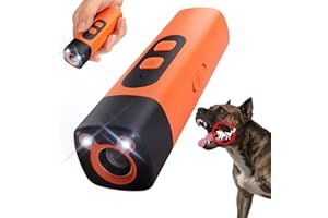 AOHCAE Ruhemeister Hund, 2025 Neu Ultraschall Hundevertreiber mit LED-Taschenlampe, Hand Held Anti Dog Bark Device Das mit Einem Einzigen Tastendruck die Aufmerksamkeit Ihres Hundes Erregt für Drinnen und Dr