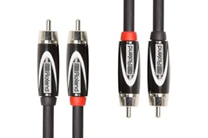 Roland Cable doble de interconexión de la serie Black Conectores RCA, 3.m de longitud - RCC-10-2R2R, Negro