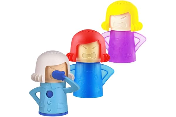 BESLIME Angry Mama Nettoyeur vapeur-Nettoyeur Micro-ondes Cool Mama Nettoyant Réfrigérateur Convient pour la Cuisine Réfrigérateur,3pcs