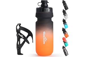 GXCROR Bike Water Bottle Holder with Bottle Combo, Lightweight, Durable & Secure Water Bottle Cage Set, Easy Installation, Fit for Sport Outdoor Cycling, MTB Road