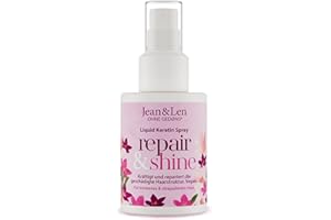 Jean & Len Liquide Kératine en Spray, avec Protéines et Éléments de Phytokératine, Soin pour Cheveux Abîmés, Parfum Bois de Santal et Soie, sans Parabènes ni Silicones, 100 ml