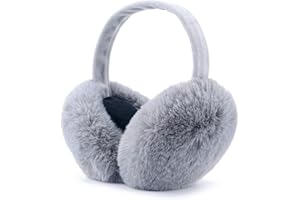 Airmoon Ear Muffs for Women - Winter Ear Warmers - Soft & Warm Cable Knit Furry Fleece Earmuffs - Ear Covers for Cold Weather