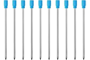 MengRan 2.75'' Mini Ballpoint Ink Pen Refills for Twist Pens, D1 Pen Refill (Remove Blue Cap),Compatible with Swarovski Pen Refills (10 Pcs Blue Ink)