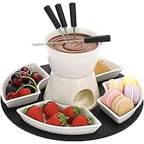 Pot à Fondue Au Chocolat En Céramique Avec Bougie – Pour Fondre Fromage, Beurre, Chocolat – Multifonction