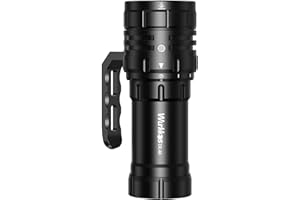 Wurkkos DL46 Lampe de plongée 20 000 lm 6 500 K Plongée 608 m Lampe de poche étanche avec port de charge USB C 30 000 mAh 6 x XHP50B Lampe de plongée sous-marine super lumineuse