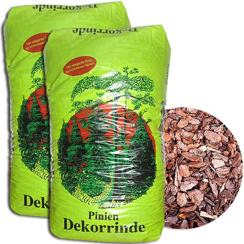 Pinienrinde Qualitätsware Mulch Rindenmulch aus Pinie Menge & Körnung wählbar (140L fein)