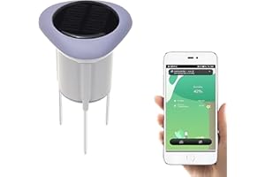 RISOON Sensore ZigBee di Umidità del Terreno con Energia Solare, Monitoraggio in Tempo Reale per Agricoltura, Giardini e Serre, Impermeabile IP67, Compatibile con Alexa