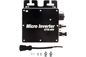JEANOKO Solar Power Grid Tie Inverter Micro Inverter Ad Onda Sinusoidale Pura GTB‑400 Potenza 400 W per Ottimizzare il Tasso di Conversione Dell'energia Solare(AV210-230V)