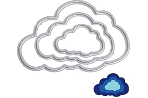 U-horizon Matrices de découpe 3 PCS Nuages Clouds, Cutting Dies Pochoir à découper en métal pour Scrapbooking, Album Photo, Carte, Papier de décoration, Cadeau Nuages