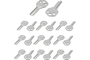 Ludom 20 st KW1 mässing, oklippta tomma nycklar, kompatibla med 3-stiftslås, för bostäder och kommersiella lås (8,7 x 27,8 mm