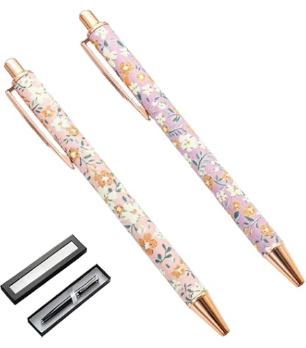 Stylo à Bille William Morris Cray Avec Motif Floral - Coffret Cadeau, Pointe Torsadée, Encre Noire - 9