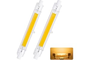 MZIEIU Lampadine 10W R7S LED 78mm Dimmerabile,Bianco Caldo 3000K,1000LM Nessun Sfarfallio,R7S LED COB Lampadine Equivalenti a J78 100W Lampada Alogena,Illuminazione Fascio 360°,Confezione da 2