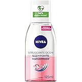 NIVEA Struccante Occhi Bifase Illuminante Waterproof 125 ml, Struccante bifasico per gli occhi arricchito con vitamina C ener
