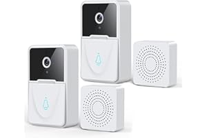 DINNIWIKL Intellibell Doorbell Camera Wireless, 2023 Intellibell Ring Video Doorbell 2nd Generation, Wireless Doorbell WIFI Outdoor Hd Camera Intercom, Comes With Battery (2SETS)