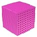 Produktbild Strictly Briks The Cube - Baustein-Set mit Aufbewahrungsbox - 6 steckbare doppelseitige Platten mit großen & kleinen Noppen - kompatibel mit Allen großen Marken - 16,5 x 16,5 x 16,5 cm - Magenta