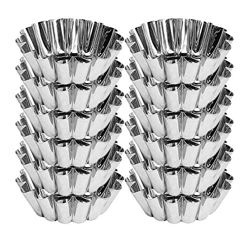 Menax - Flanero Individual Rizado en Aluminio - Set de 12 - Diámetro 8 cm