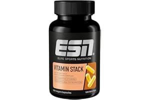 ESN Vitamin Stack, 120 Capsules with All Essentials Vitamins - Laboratory Tested, Made in Germany
