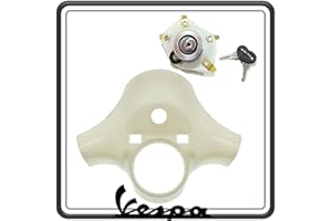 GSC RICAMBI SRL COPRIMANUBRIO COPRI MANUBRIO COPERCHIO MANUBRIO GREZZO 3 FORI COMPATIBILE CON PIAGGIO VESPA P 125 X - VESPA P 150 X - VESPA P 200 X - VESPA PX 200 E COMPLETO DI QUADRO CHIAVE SERRATURA