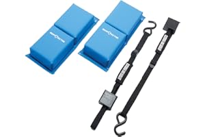 Extreme Max 3006.8581 BoatTector PWC Contour Fender mit Haken und Gurt-Set mit verstellbaren Riemen für einfache sichere Installation – 2er-Pack, blau