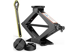 ‎IMAYCC Universelle Wagenheber 3T, Neues Upgrade Scherenwagenheber mit 2Pcs Wagenheber Gummiauflage Schützt PKW, Tragbarer Car Jack mit Radmutternschlüssel, Auto-Notfallset für SUV MPV Wartung und Reparatu