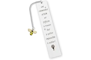 BLUCKINCLE Cadeau Atsem,Cadeau Atsem Maternelle,Cadeau Atsem D'école Fin D'année,Cadeaux Atsem,Marque-Page Atsem,Atsem Cadeau,Merci Atsem Cadeau,Cadeau Atsem D'école,