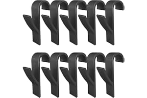 Nelxsene 10 Pezzi Ganci per Termoarredo Bagno Gancio Appendini Termoarredo Bagno Nero Bianco Trasparente Non Richiede Foratura Robusti Salvaspazio per Scaldasalviette,per Accappatoio, Asciugamani