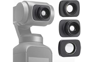 Topiky 3Pcs Kit de Filtro de Lente Micro Gran Angular / 10X Macro/Lente Ojo de pez para dji OSMO Pocket