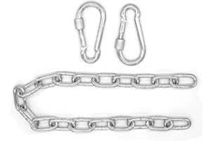 AMANKA 50cm Chaîne de Chaise Suspendue pour 230kg - 2 Mousquetons - Suspension de Balançoire Hamac