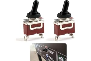 BIVOFU 2PCS Interruptor de Palanca, Interruptor 2 Posiciones, 12VDC 15A Impermeable 250V AC 15A, Interruptor de Palanca Resistente Al Agua SPST ON/OFF 2 Pines Para Coche, Camión, Barco