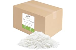 ‎BOYUJK Sojawachs flocken für Kerzen 10kg, BOYUJK Premium Natürlich Kerzenwachs, 100% Sojawachs für die Kerzenherstellung aus biologischem Anbau, ohne Zusatzstoffe, Harmlos und Rein