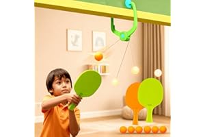 Toy Imagine Indoor Hanging Table Tennis Trainer for Kids Age 5-14 | Door Mounted Ping Pong Game Set with 2 Rackets 6 Balls | Indoor Sports Game for Boys and Girls Home Play Activity