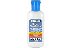 CLÉOPÂTRE CLEOPATRE – Vernis Glassificateur de Protection 100g - Transparent Brillant et Incolore - Sans Solvant - Tous Supports - Fabrication Française