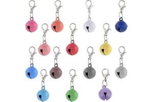 XTHROTSENK 14 Stück Bunte Metallglöckchen Hunde Glocke Katzenhundehalsband Glocken Katze Halsband Glock Hundeglocken Hunde Halskette Zubehör Dekoration Bunte Haustier Kleine Glocken für Halsband Dekoration