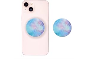 Kireida® Handy-Ring-Griffhalter, Premium-Halterung, 360°-Drehung, Sicherer Halt, Täglicher Komfort für Smartphones und Tablets, Klappbar und Versenkbar (Nebula hellblau)