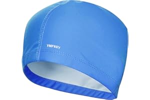 ‎YMIFEEY Badekappe Bademütze PU Beschichtet Weiche Badehaube Ohrenschutz Schwimmhaube wasserdicht Schwimmkappe für Herren Damen Lange Kurzes Haar