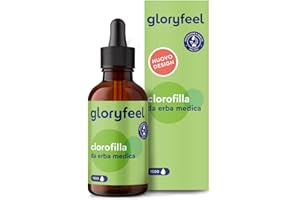 GLORYFEEL Clorofilla Pura Liquida Senza Alcool, 50ml, Concentrata da Alfafa, Integratore Naturale in Gocce, Testato in Laboratorio