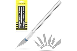 BAROCE 6 pcs Blades Mobile Phone DIY Repair Guide Tool Non-Slip Metal Cut Tool Set EDC Carving Fork Kit Cake Decorated Tool - Silver