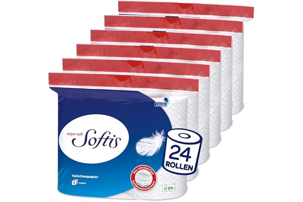 Softis super-soft 418054 Toalettpapper, Vit, 24 stycken