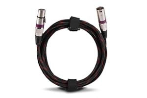 AKSIE XLR Cable,20FT Microphone Cable XLR Male to XLR Female Balanced 3 PIN Compatible with Shure SM Microphone, Behringer, Speaker Systems, Radio Station and More