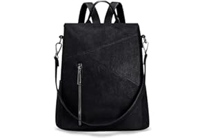 HUA ANGEL Moda Mochila Convertible Bolsa de Hombro 2 In 1 Mujer Antirrobo PU Cuero Bolsa de Damas Impermeable Ligero para Vida Diaria Viajes Ciclismo Compras Escuela