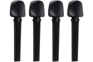 LIEBEWH 4 Pezzi Piroli per Viola, Piroli per Corde in Legno di Ebano Corde per Accordatura per Violoncello per Accessori di Ricambio per Viola