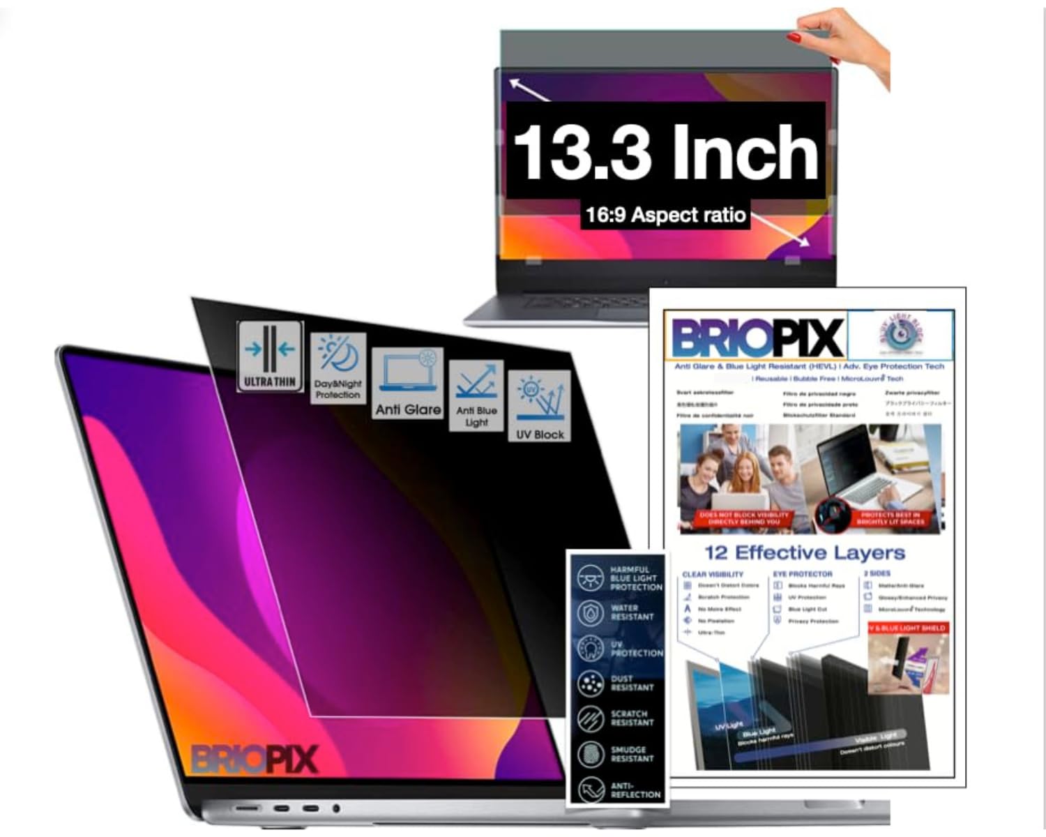 PhoenixInn 13.3 Inch Privacy Screen Filter Review for Eye Comfort