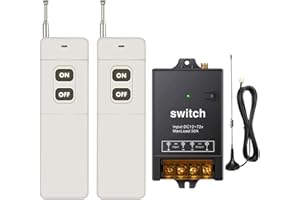 dstfuy Relay with Remote Control 230 V, 4900 FT Long Distance, AC 220 V/230 V/240 V/40 A Relay Wireless RF Switch, High Performance Water Pump, Motor, Lighting, Electrical Equipment. (230 V Remote